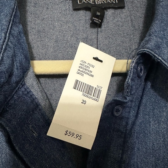 LANE BRYANT Denim Blouse - Picture 6 of 7